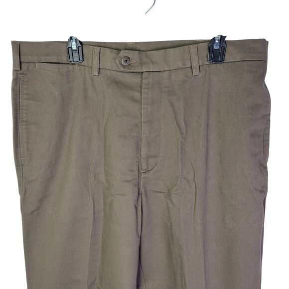 Savane Moves with You Mens Size 38x32 Brown Solid Chino Pants - Picture 3 of 11